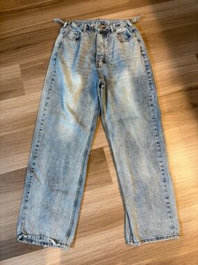 MNML Light Blue Men's Baggy Fit Jeans 32